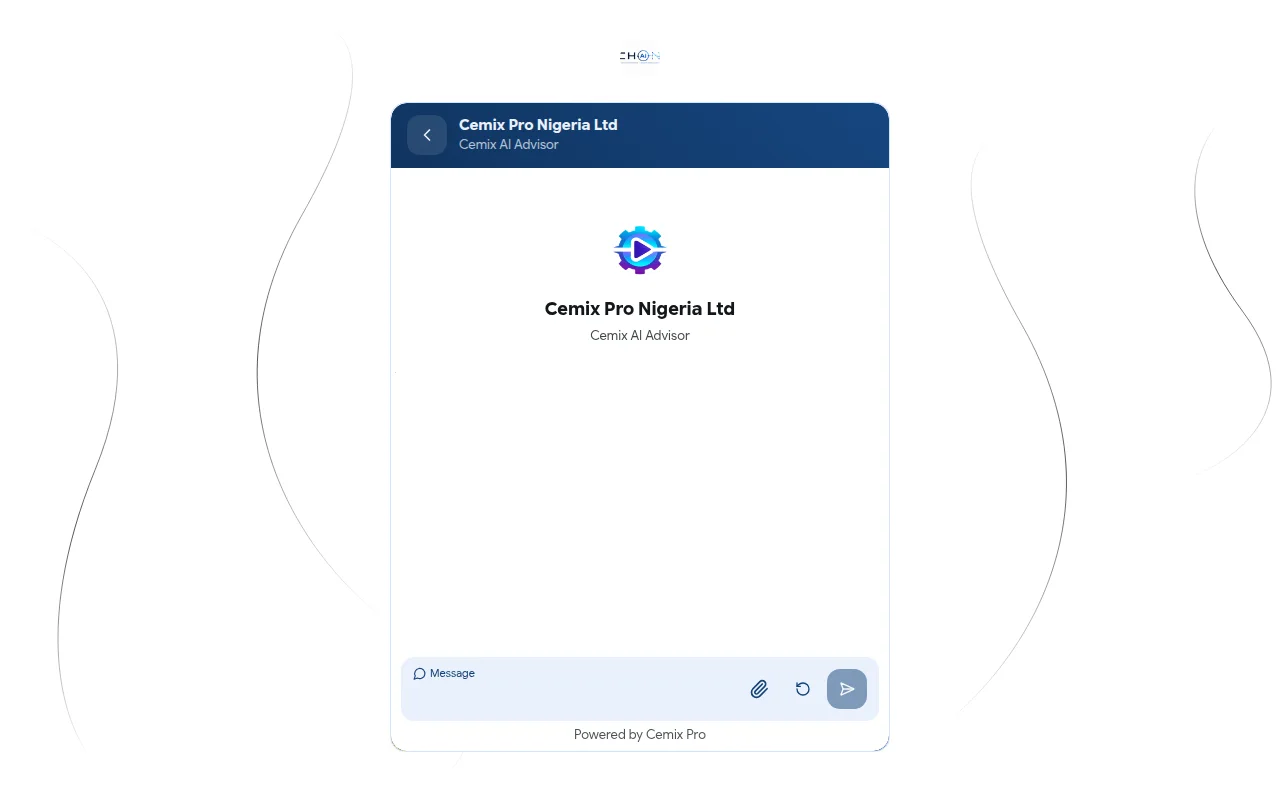 The Cemix AI advisor open in the browser