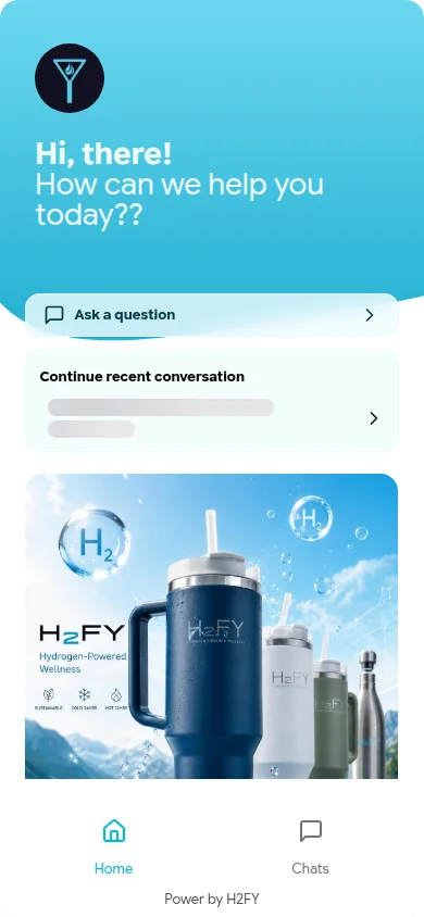 The H2FY customer agent on a phone